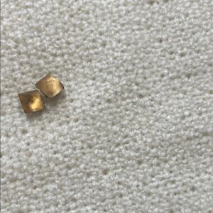 Gold Square Stud Earrings